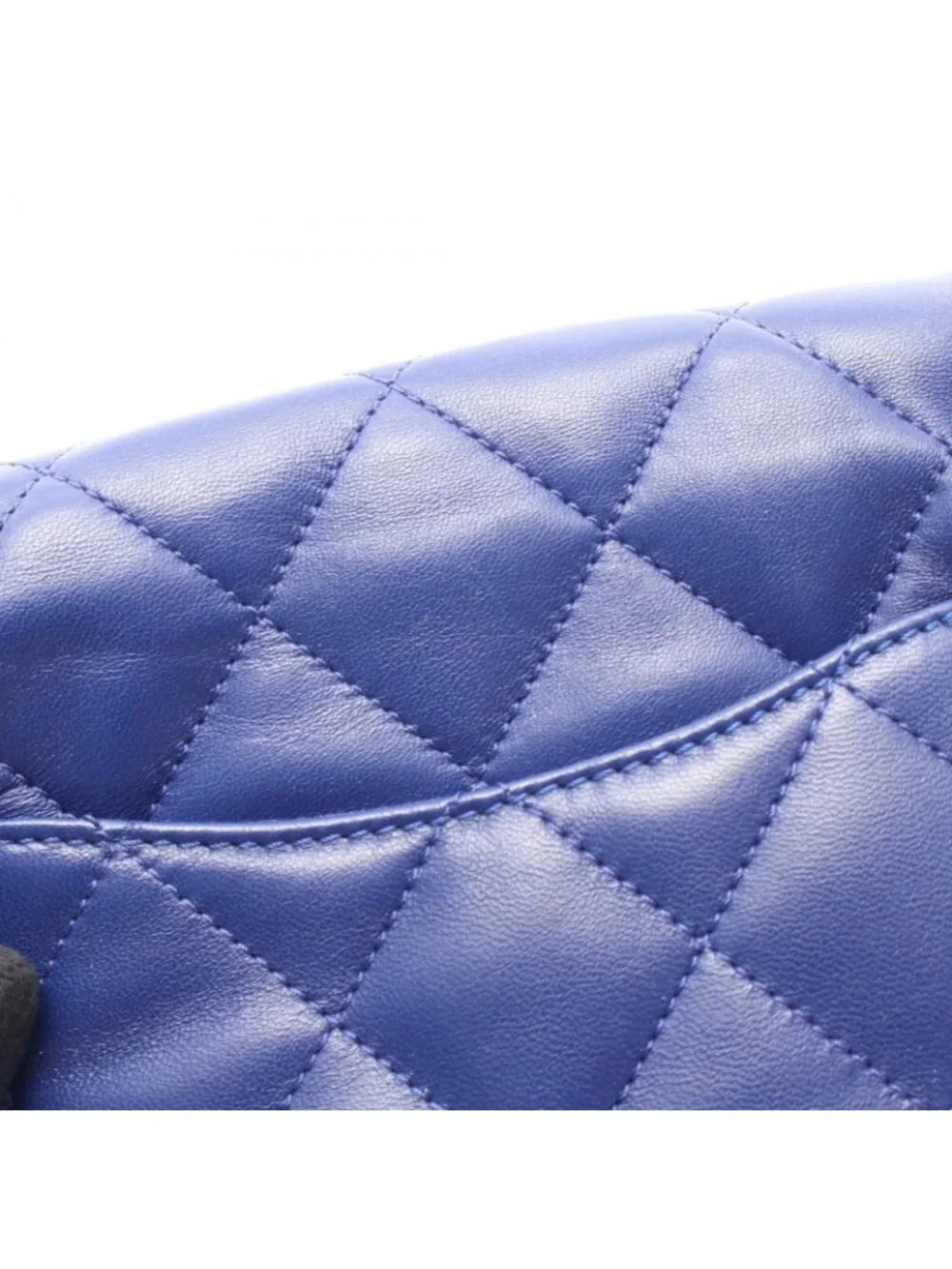 Chanel Shoulder Bag Quilted Mini Blue Lambskin Mini Chain